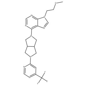 9-(2-methoxyethyl)-6-{5-[6-(trifluoromethyl)pyrimidin-4-yl]-octahydropyrrolo[3,4-c]pyrrol-2-yl}-9H-purine结构式
