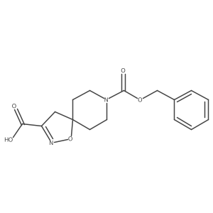 8-[(Benzyloxy)carbonyl]-1-oxa-2,8-diazaspiro[4.5]dec-2-ene-3-carboxylic acid结构式