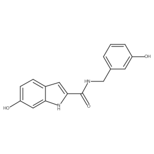 6-hydroxy-N-(3-hydroxybenzyl)-1H-indole-2-carboxamide Structure