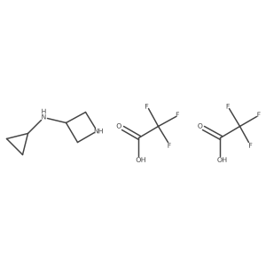 N-cyclopropylazetidin-3-amine, bis(trifluoroacetic acid) Structure