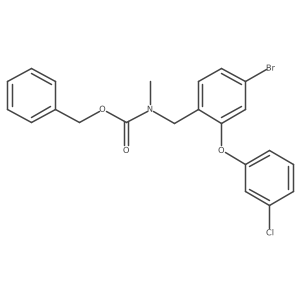 benzyl N-{[4-bromo-2-(3-chlorophenoxy)phenyl]methyl}-N-methylcarbamate结构式