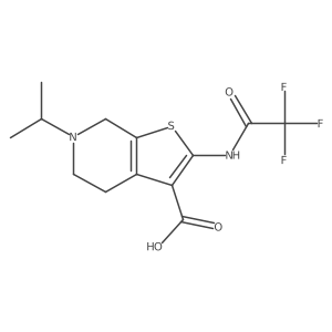 6-(propan-2-yl)-2-(2,2,2-trifluoroacetamido)-4H,5H,6H,7H-thieno[2,3-c]pyridine-3-carboxylic acid结构式