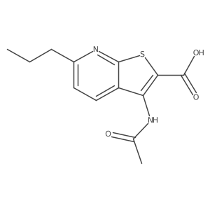 3-Acetamido-6-propylthieno[2,3-b]pyridine-2-carboxylic acid结构式