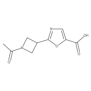 2-(1-Acetylazetidin-3-yl)-1,3-oxazole-5-carboxylic acid结构式