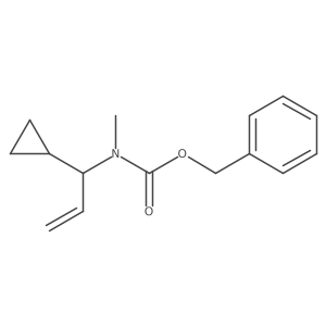 benzyl N-(1-cyclopropylprop-2-en-1-yl)-N-methylcarbamate结构式