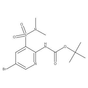 tert-butyl N-[5-bromo-3-(dimethylsulfamoyl)pyridin-2-yl]carbamate结构式