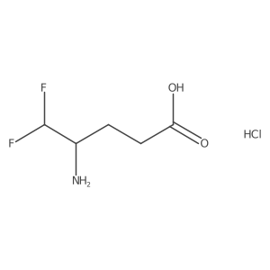 (4R)-4-amino-5,5-difluoropentanoic acid hydrochloride结构式