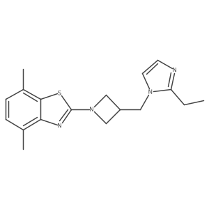 2-{3-[(2-ethyl-1H-imidazol-1-yl)methyl]azetidin-1-yl}-4,7-dimethyl-1,3-benzothiazole Structure