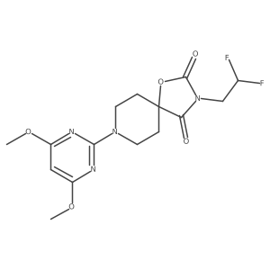3-(2,2-Difluoroethyl)-8-(4,6-dimethoxypyrimidin-2-yl)-1-oxa-3,8-diazaspiro[4.5]decane-2,4-dione Structure