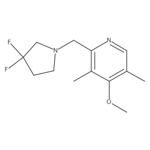 2-[(3,3-Difluoropyrrolidin-1-yl)methyl]-4-methoxy-3,5-dimethylpyridine结构式