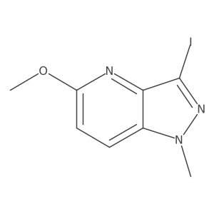 3-Iodo-5-methoxy-1-methyl-1H-pyrazolo[4,3-b]pyridine结构式