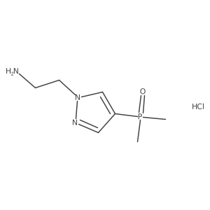 2-[4-(dimethylphosphoryl)-1H-pyrazol-1-yl]ethan-1-amine hydrochloride结构式