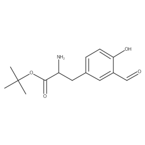 tert-butyl (2S)-2-amino-3-(3-formyl-4-hydroxyphenyl)propanoate结构式