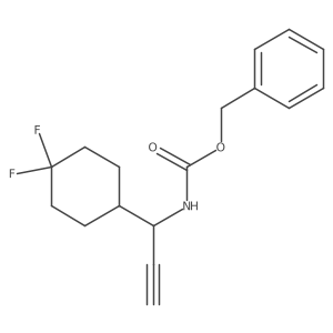 benzyl N-[1-(4,4-difluorocyclohexyl)prop-2-yn-1-yl]carbamate结构式