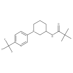 2,2-dimethyl-N-{1-[6-(trifluoromethyl)pyridin-3-yl]piperidin-3-yl}propanamide Structure