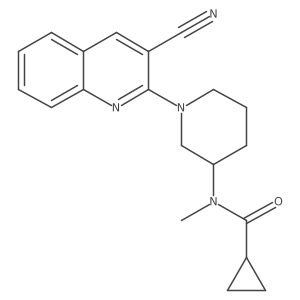 N-[1-(3-cyanoquinolin-2-yl)piperidin-3-yl]-N-methylcyclopropanecarboxamide Structure