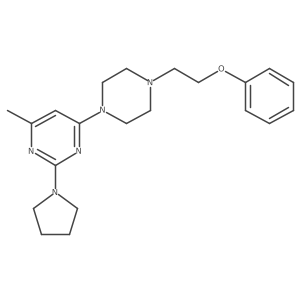 4-Methyl-6-[4-(2-phenoxyethyl)piperazin-1-yl]-2-(pyrrolidin-1-yl)pyrimidine结构式