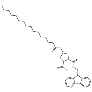 Fmoc-L-Pro(4-NH-Pal)-OH (2S,4S) Structure