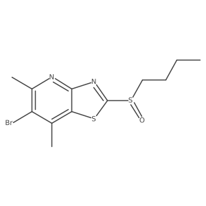 Thiazolo[4,5-b]pyridine,6-bromo-2-(butylsulfinyl)-5,7-dimethyl- Structure