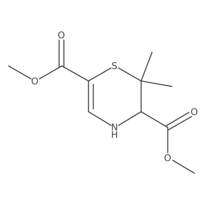 2H-1,4-Thiazine-3,6-dicarboxylic acid, 3,4-dihydro-2,2-dimethyl-, dimethyl ester, (S)-结构式