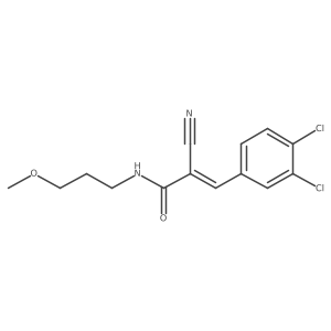 (2Z)-2-cyano-3-(3,4-dichlorophenyl)-N-(3-methoxypropyl)prop-2-enamide Structure