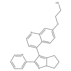 2-[4-(2-pyridin-2-yl-5,6-dihydro-4H-pyrrolo[1,2-b]pyrazol-3-yl)-quinolin-7-yloxy]-ethanol结构式