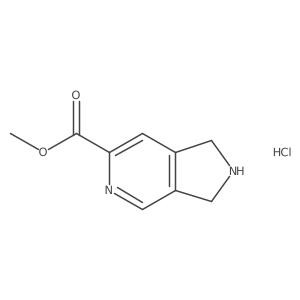 Methyl 2,3-dihydro-1H-pyrrolo[3,4-c]pyridine-6-carboxylate hydrochloride结构式