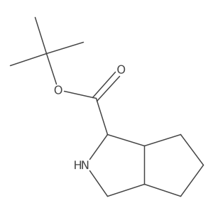rac-tert-butyl (1R,3aS,6aR)-octahydrocyclopenta[c]pyrrole-1-carboxylate结构式