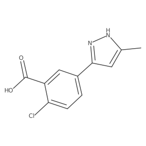 2-chloro-5-(5-methyl-1H-pyrazol-3-yl)benzoic acid Structure