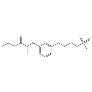 Ethyl-2-[3-(3-methanesulfonyloxypropyl)phenoxy]propanoate Structure