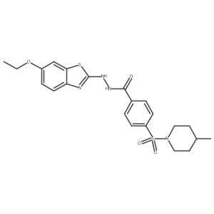 N'-(6-ethoxybenzo[d]thiazol-2-yl)-4-((4-methylpiperidin-1-yl)sulfonyl)benzohydrazide结构式
