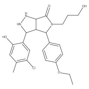 3-(5-Chloro-2-hydroxy-4-methylphenyl)-4-(4-ethoxyphenyl)-5-(3-hydroxypropyl)-1,2,3,3a,4,6a-hexahydropyrrolo[3,4-c]pyrazol-6-one Structure