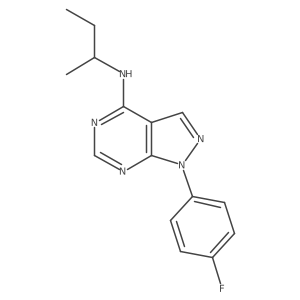 N-(butan-2-yl)-1-(4-fluorophenyl)-1H-pyrazolo[3,4-d]pyrimidin-4-amine结构式