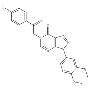 6-(2-(4-chlorophenyl)-2-oxoethyl)-3-(3,4-dimethoxyphenyl)-3H-[1,2,3]triazolo[4,5-d]pyrimidin-7(6H)-one结构式