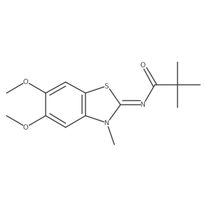 (Z)-N-(5,6-dimethoxy-3-methylbenzo[d]thiazol-2(3H)-ylidene)pivalamide结构式