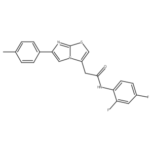 N-(2,4-difluorophenyl)-2-(6-(p-tolyl)imidazo[2,1-b]thiazol-3-yl)acetamide Structure