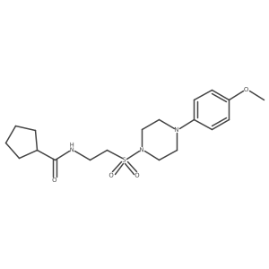 N-(2-((4-(4-methoxyphenyl)piperazin-1-yl)sulfonyl)ethyl)cyclopentanecarboxamide结构式