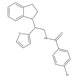 4-bromo-N-(2-(furan-2-yl)-2-(indolin-1-yl)ethyl)benzamide Structure