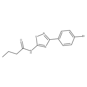 N-[3-(4-bromophenyl)-1,2,4-thiadiazol-5-yl]butanamide Structure