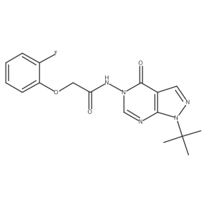 N-(1-(tert-butyl)-4-oxo-1H-pyrazolo[3,4-d]pyrimidin-5(4H)-yl)-2-(2-fluorophenoxy)acetamide Structure