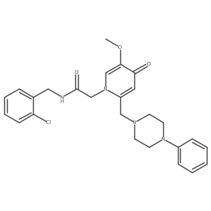 N-(2-chlorobenzyl)-2-(5-methoxy-4-oxo-2-((4-phenylpiperazin-1-yl)methyl)pyridin-1(4H)-yl)acetamide Structure