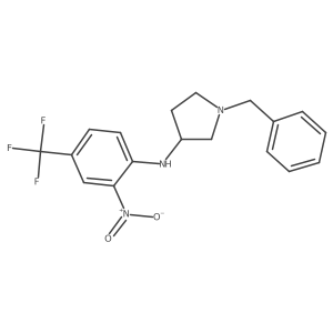 1-benzyl-N-[2-nitro-4-(trifluoromethyl)phenyl]pyrrolidin-3-amine Structure