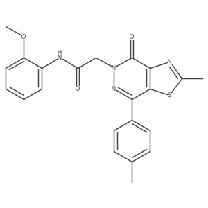 N-(2-methoxyphenyl)-2-(2-methyl-4-oxo-7-(p-tolyl)thiazolo[4,5-d]pyridazin-5(4H)-yl)acetamide Structure