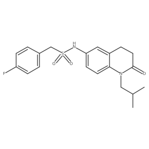 1-(4-fluorophenyl)-N-(1-isobutyl-2-oxo-1,2,3,4-tetrahydroquinolin-6-yl)methanesulfonamide Structure