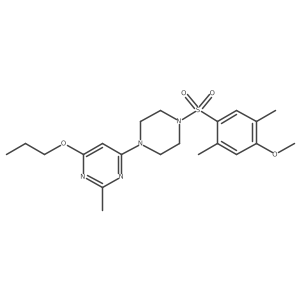 4-(4-((4-Methoxy-2,5-dimethylphenyl)sulfonyl)piperazin-1-yl)-2-methyl-6-propoxypyrimidine Structure
