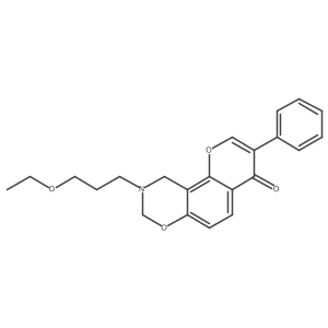 9-(3-ethoxypropyl)-3-phenyl-9,10-dihydrochromeno[8,7-e][1,3]oxazin-4(8H)-one结构式