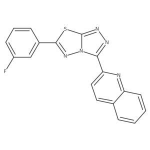 2-[6-(3-Fluorophenyl)[1,2,4]triazolo[3,4-b][1,3,4]thiadiazol-3-yl]quinoline Structure