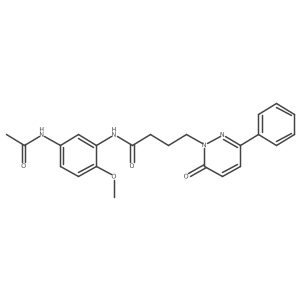 N-(5-acetamido-2-methoxyphenyl)-4-(6-oxo-3-phenylpyridazin-1(6H)-yl)butanamide结构式