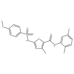 5-Thiazolecarboxamide, N-(2,5-dimethylphenyl)-2-[[(4-methoxyphenyl)sulfonyl]amino]-4-methyl- Structure