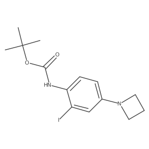 tert-butyl N-[4-(azetidin-1-yl)-2-iodophenyl]carbamate结构式